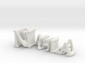 3dWordFlip: Nahla/Blanco in White Natural Versatile Plastic
