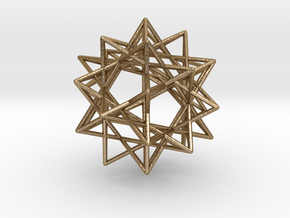 IcosiDodecahedral Star 1.5" V2 in Polished Gold Steel
