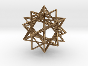 IcosiDodecahedral Star 1.5" V2 in Natural Brass