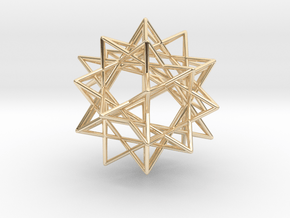 IcosiDodecahedral Star 1.5" V2 in 14K Yellow Gold