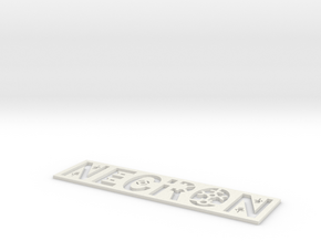 Necron Bookmark in White Natural Versatile Plastic: Small