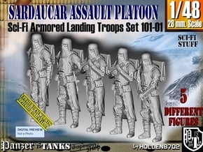 1/48 Sci-Fi Sardaucar Platoon Set 101-01 in Tan Fine Detail Plastic