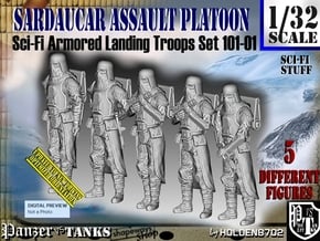 1/32 Sci-Fi Sardaucar Platoon Set 101-01 in Tan Fine Detail Plastic