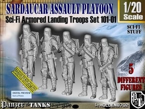 1/20 Sci-Fi Sardaucar Platoon Set 101-01 in White Natural Versatile Plastic