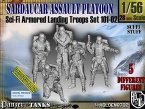 1/56 Sci-Fi Sardaucar Platoon Set 101-02 in Tan Fine Detail Plastic