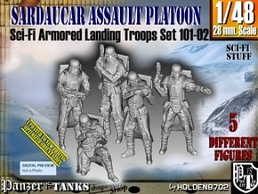 1/48 Sci-Fi Sardaucar Platoon Set 101-02 in Smooth Fine Detail Plastic