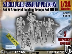 1/24 Sci-Fi Sardaucar Platoon Set 101-02 in White Natural Versatile Plastic