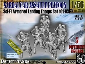 1/56 Sci-Fi Sardaucar Platoon Set 101-03 in Tan Fine Detail Plastic