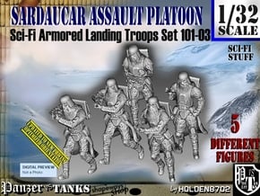 1/32 Sci-Fi Sardaucar Platoon Set 101-03 in Tan Fine Detail Plastic