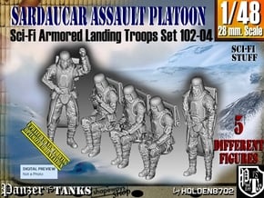 1/48 Sci-Fi Sardaucar Platoon Set 102-04 in Tan Fine Detail Plastic