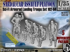 1/35 Sci-Fi Sardaucar Platoon Set 102-04 in Tan Fine Detail Plastic