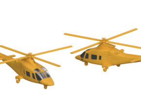 011B Agusta A109 Pair 1/144 in Tan Fine Detail Plastic