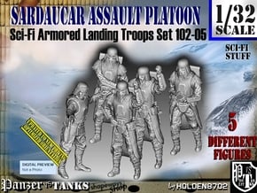 1/32 Sci-Fi Sardaucar Platoon Set 102-05 in Tan Fine Detail Plastic