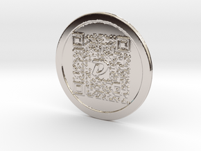 DigiByte Metal Wallet in Rhodium Plated Brass