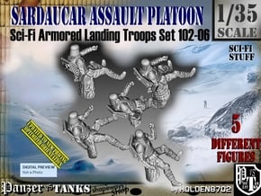 1/35 Sci-Fi Sardaucar Platoon Set 102-06 in Tan Fine Detail Plastic