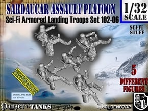 1/32 Sci-Fi Sardaucar Platoon Set 102-06 in Tan Fine Detail Plastic