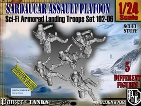 1/24 Sci-Fi Sardaucar Platoon Set 102-06 in White Natural Versatile Plastic