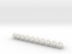 ø4.8mm 3/16" Pipe Fittings 45° 10pc in White Natural Versatile Plastic