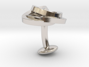 Air and Water Cufflinks  in Rhodium Plated Brass