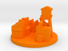Game Piece, Wild West Town in Orange Processed Versatile Plastic