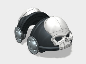 5x Skull  - T:3b Tartaros Shoulder Sets in Tan Fine Detail Plastic