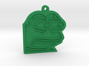 Pepe the Frog monkaS Meme Keychain in Green Processed Versatile Plastic