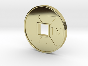 XIM Coin in 18k Gold Plated Brass