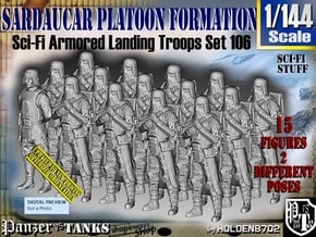 1/144 Sci-Fi Sardaucar Platoon Set 106 in Tan Fine Detail Plastic