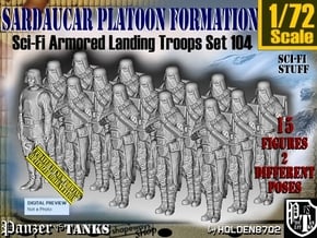 1/72 Sci-Fi Sardaucar Platoon Set 104 in Tan Fine Detail Plastic