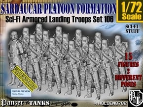 1/72 Sci-Fi Sardaucar Platoon Set 106 in Tan Fine Detail Plastic
