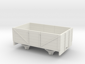 1:32/1:35 5 plank coal wagon long  in White Natural Versatile Plastic