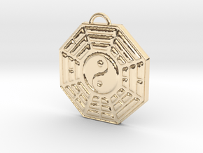 Bagua Pendant in 14k Gold Plated Brass