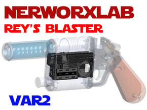 NerfworXlab Rey's blaster - Pistol Chassis V2 in White Natural Versatile Plastic