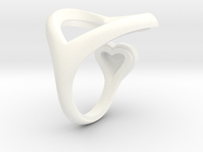 2 heart ring in White Processed Versatile Plastic: 7 / 54