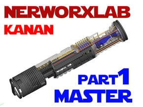 NWL Kanan - Master Part1 Lightsaber Chassis in White Natural Versatile Plastic