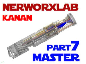 NWL Kanan - Master Part7 Lightsaber Chassis in Clear Ultra Fine Detail Plastic