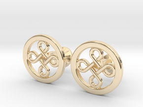 Custom Logo Cufflinks in 14k Gold Plated Brass