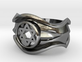 david's logo ring in Polished Silver: 10 / 61.5