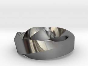 Möbius Ring in Fine Detail Polished Silver