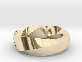 Möbius Ring in 14k Gold Plated Brass