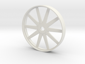 Steam Era Flywheel - 46mm in White Natural Versatile Plastic