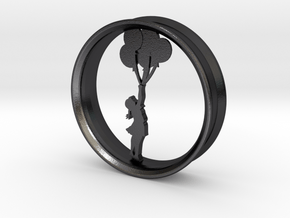 Girl Balloon Rim in Polished and Bronzed Black Steel