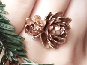 Lotus Ring  in Polished Bronze: Medium