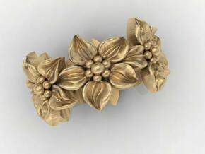 flower band size 6 1/2 in Polished Gold Steel
