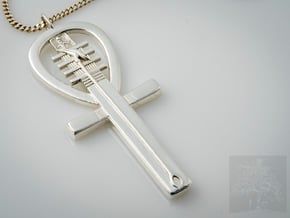 Egyptian Ankh a Replica of an ancient symbol of li in Polished Silver