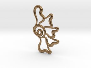 Flower ghost in Natural Brass