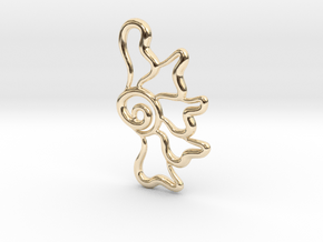 Flower ghost in 14k Gold Plated Brass