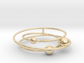Mystery Planet (New version) in 14k Gold Plated Brass