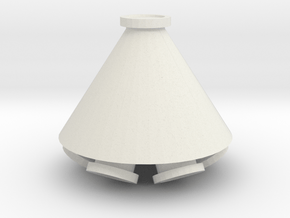 'S Scale' - 6 Duct - 10 Inch-60 Degree Distributor in White Natural Versatile Plastic
