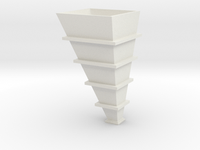 'N Scale' - 8'x8' Hopper - 156" Tall in White Natural Versatile Plastic